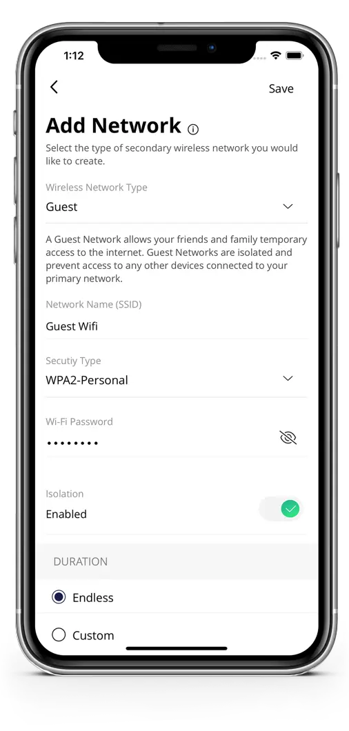 Screenshot of the MTE Wi-Fi Ultra App Home Screen