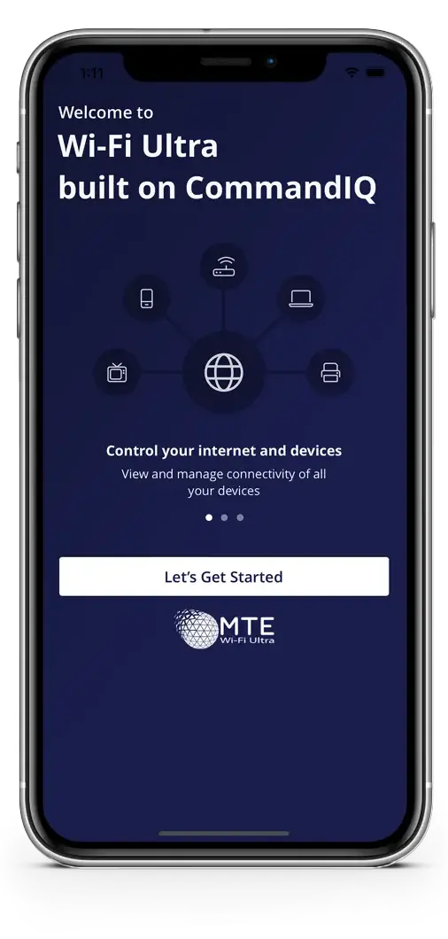 Screenshot of the introductory screen to the Wi-Fi Ultra App